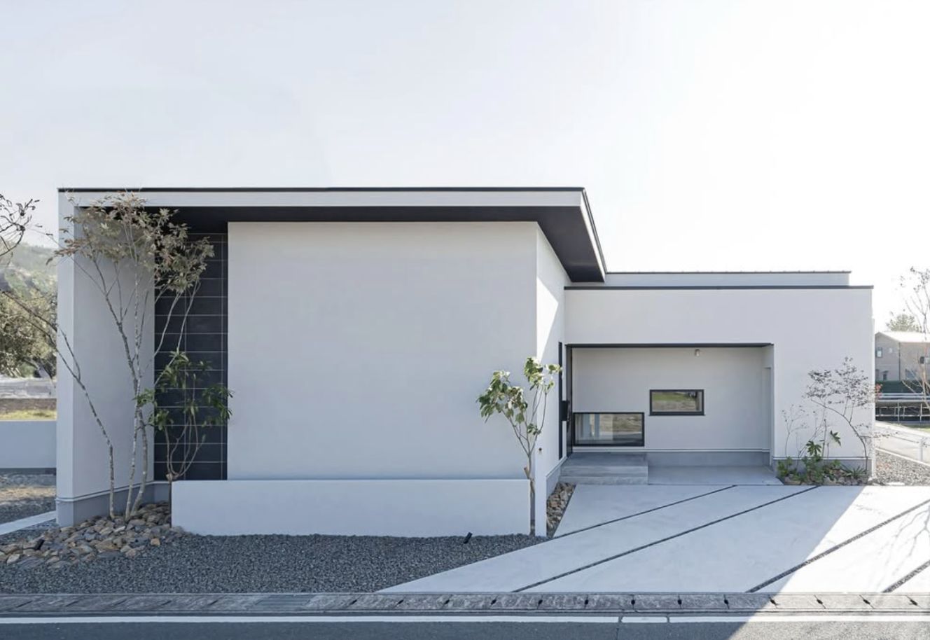 アーチで建てた平屋の写真